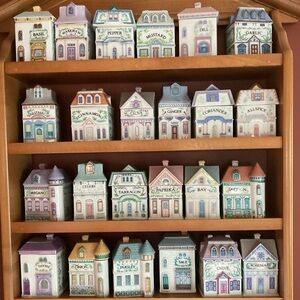 The highly coveted COMPLETE Lenox Spice Village Collection with spice rack.